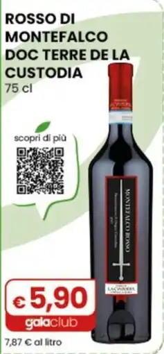 Gala Supermercati Rosso di Montefalco DOC Terre de la Custodia offerta