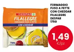Interspar Filallegre formaggio fuso a fette con cheddar offerta