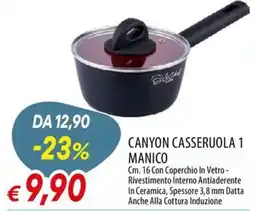 IperFamila Canyon casseruola 1 manico offerta
