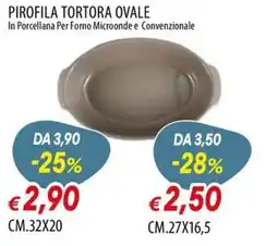 IperFamila Pirofila tortora ovale offerta