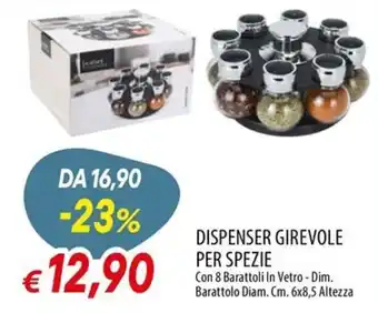 Dispenser girevole per spezie