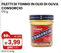 Gala Supermercati Filetti di tonno in olio di oliva Consorcio offerta