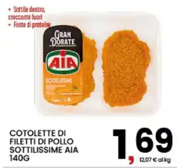 Interspar Cotolette di filetti di pollo sottilissime AIA offerta