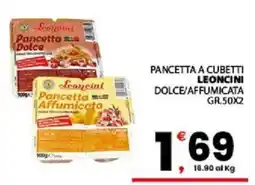 Despar Sicilia Pancetta a cubetti Leoncini Dolce/Affumicata offerta