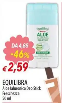 IperFamila Equilibra Aloe laluronica Deo Stick Freschezza offerta