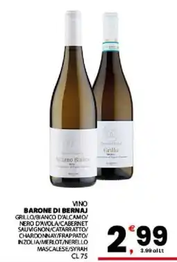 Despar Sicilia Vino Barone di Bernaj offerta