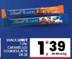 Despar Sicilia Snack Lindt Caramello/cookies/latte offerta