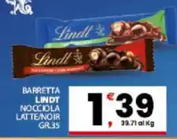 Despar Sicilia Barretta Lindt Nocciola Latte/Noir offerta
