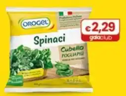 Gala Supermercati Orogel Spinaci Cubello Focaccia offerta