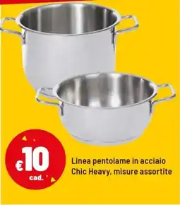 Iper La Grande Linea pentolame in acciaio Chic Heavy offerta
