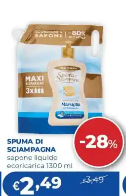 Acqua & Sapone Spuma di sciampagna sapone liquido offerta