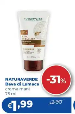 Acqua & Sapone Naturaverde Bava di Lumaca crema mani offerta