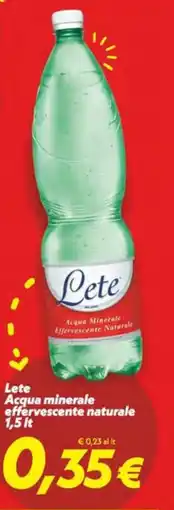Iper Super Conveniente Lete acqua minerale effervescente naturale offerta