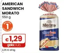 Gala Supermercati American Sandwich Morato offerta