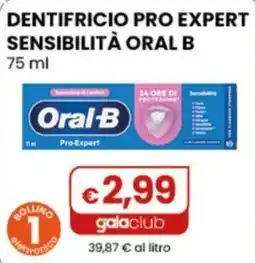 Gala Supermercati Dentifricio pro expert sensibilità Oral-B offerta