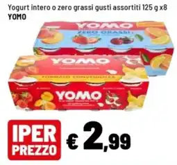 Iper La Grande Yogurt intero o zero grassi YOMO offerta