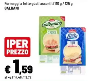 Iper La Grande Formaggi a fette gusti assortiti offerta