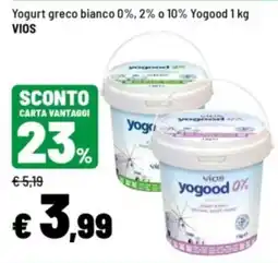 Iper La Grande Yogurt greco bianco Vios offerta