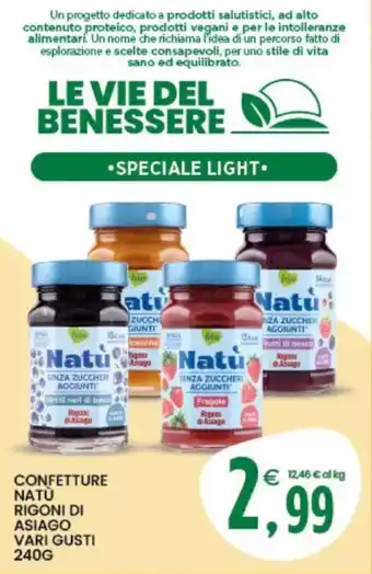 Confettura Natù Rigoni di Asiago vari gusti