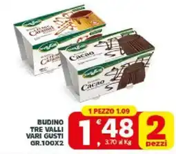 Despar Sicilia Budino Tre Valli vari gusti offerta