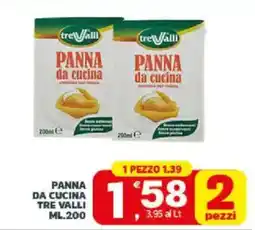 Despar Sicilia Panna da cucina Tre Valli offerta