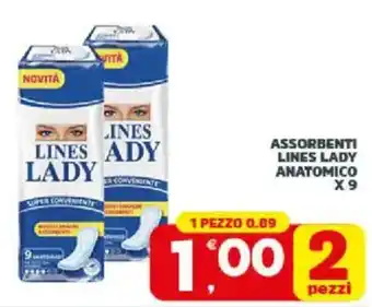 Assorbenti Lines Lady Anatomico