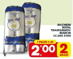 Despar Sicilia Bicchieri royal trasparenti/bianchi offerta
