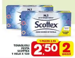 Despar Sicilia Tovaglioli festa Scottex offerta