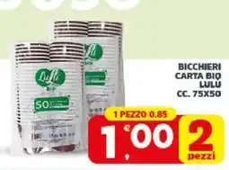 Despar Sicilia Bicchieri carta bio Lulu offerta