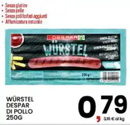 Interspar Würstel Despar di pollo offerta