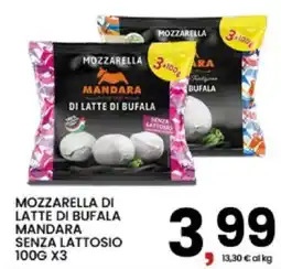 Interspar Mozzarella di latte di bufala Mandara senza lattosio offerta