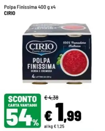 Iper La Grande Polpa Finissima Cirio offerta