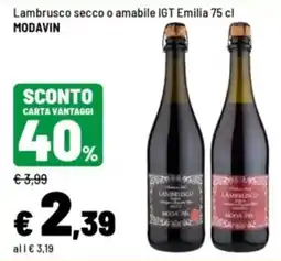 Iper La Grande Lambrusco secco o amabile IGT Emilia offerta