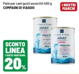 Iper La Grande Paté per cani gusti assortiti COMPAGNI DI VIAGGIO offerta
