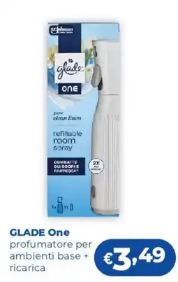 Acqua & Sapone GLADE One profumatore per ambienti base + ricarica offerta