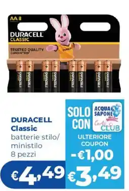 Acqua & Sapone Duracell Classic batterie stilo/ministilo offerta