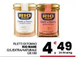 Despar Sicilia Filetti di Tonno Rio Mare offerta