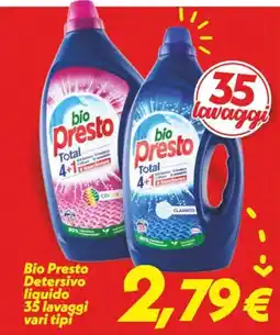 Iper Super Conveniente Bio Presto Detersivo liquido offerta