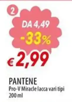 IperFamila Pantene Pro-V Miracle lacca vari tipi offerta