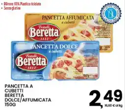 Interspar Pancetta a cubetti Beretta dolce/affumicata offerta