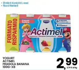 Interspar Yogurt Actimel Fragola Banana offerta