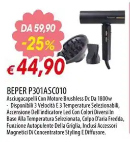 IperFamila Asciugacapelli Bepper offerta