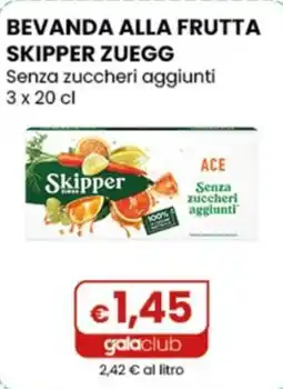 Gala Supermercati Beveranda alla frutta Skipper Zuegg offerta