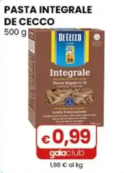 Gala Supermercati Pasta integrale De Cecco offerta