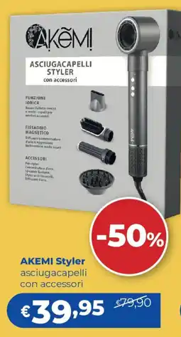 Acqua & Sapone Akemi Styler asciugacapelli con accessori offerta