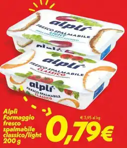 Iper Super Conveniente Alpli Formaggio fresco spalmabile classico/light offerta