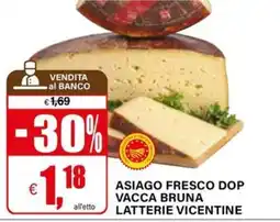 Il Gigante Asiago fresco Dop vacca bruna Latterie Vicentine offerta