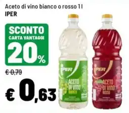Iper La Grande Aceto di vino Iper offerta