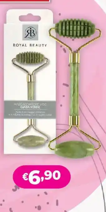 Royal Beauty massaggiatore viso giada verde