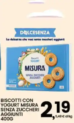 Interspar Biscotti con yogurt Misura senza zuccheri aggiunti offerta